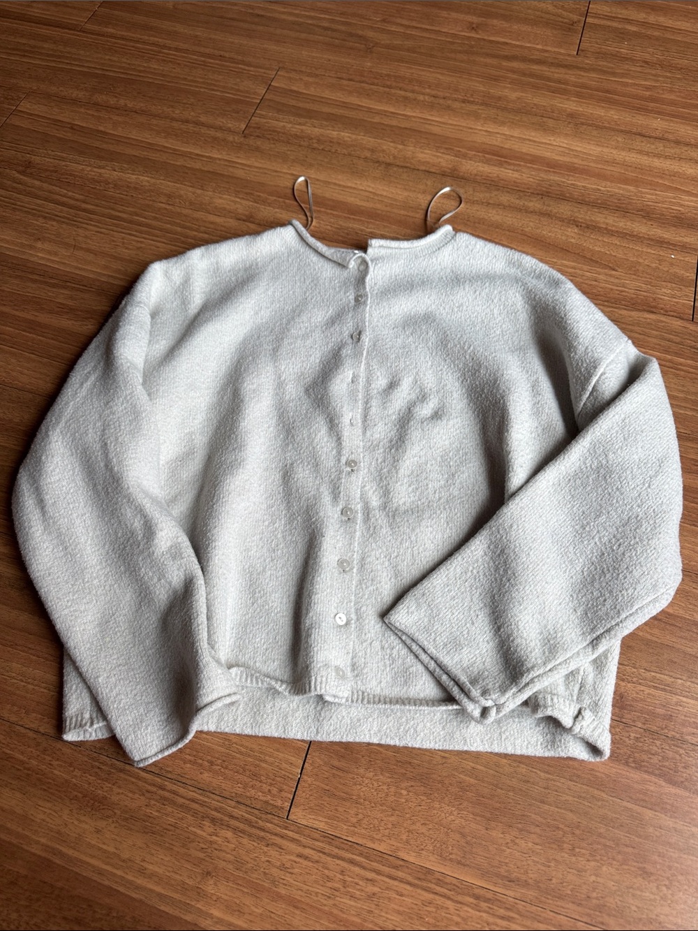 Cream sweater cardigan